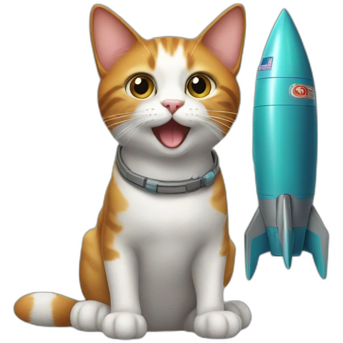 Rocket cat emoji