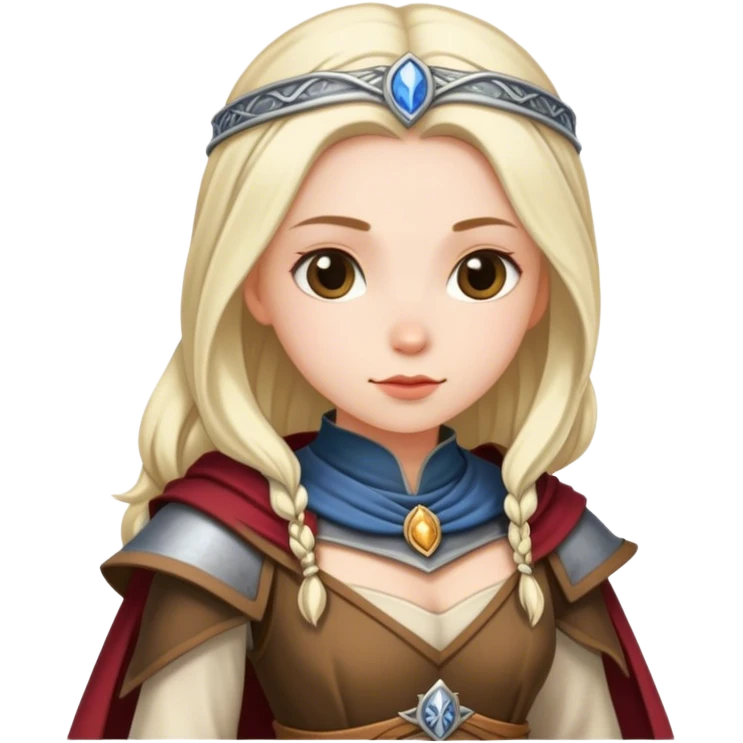 medieval cloth worn by a DnD themed fantasy female character. basic low level cloth. cloth only above the waist. The cloth are only above the waist. emoji