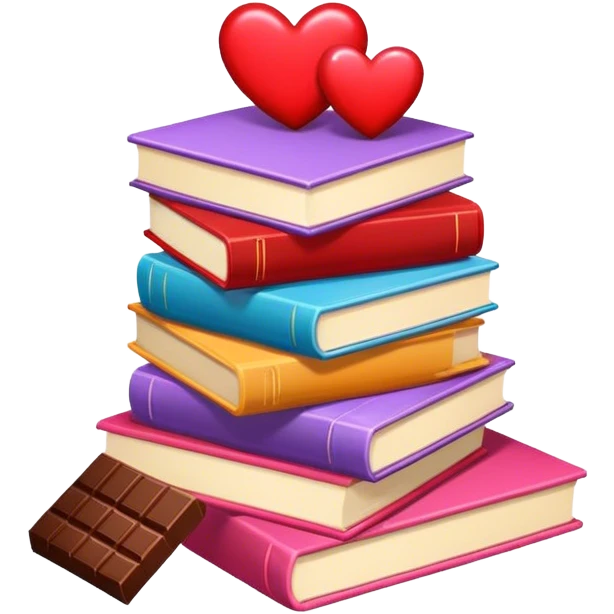 romance books and chocolates emoji