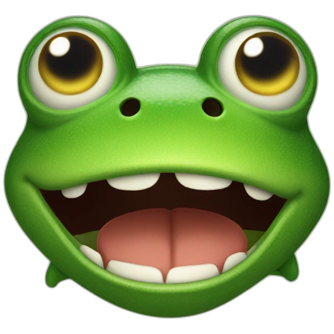 angry frog shakes fist in rage emoji