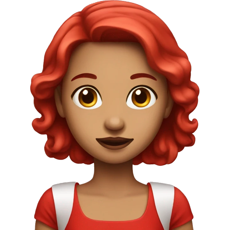 girl in red dress emoji