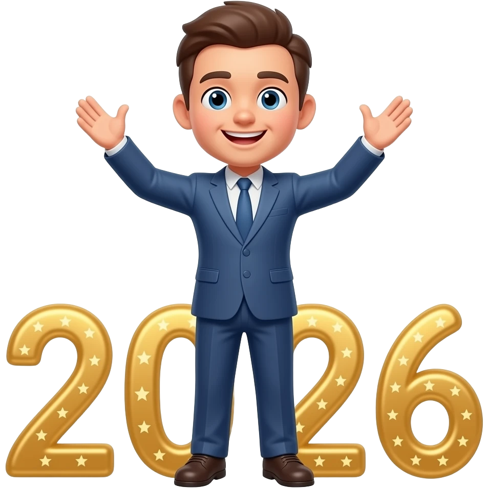 Happy New Year 2026 emoji