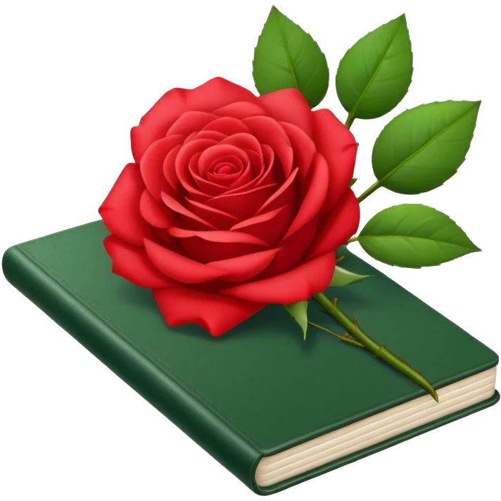 notebook and Rose emoji