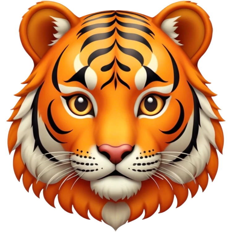 Vintage circus tiger with filigree emoji