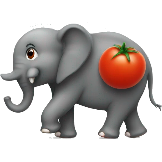 tomato with elephant emoji