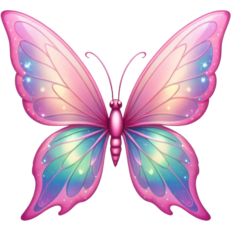 PINK FAIRY WINGS WITH GLITTERS emoji