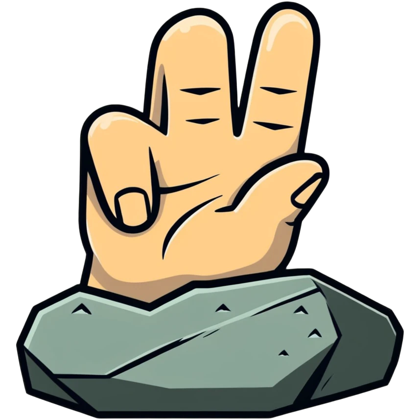 Rock on hand gesture with light skin tone for final slide emoji