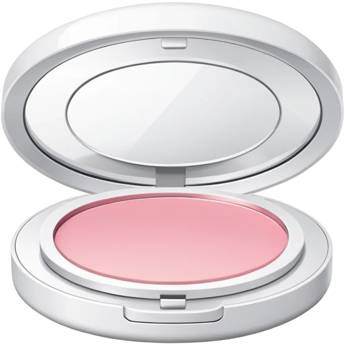empty makeup compact icon, open to show it's finished emoji