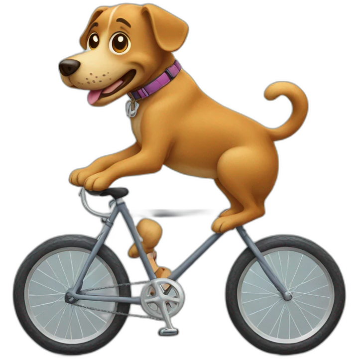 Dog riding bike emoji