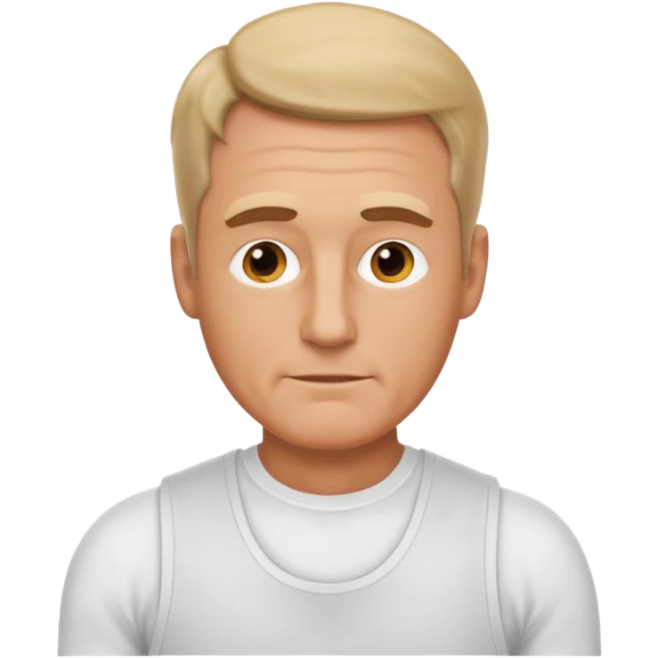 fat middle aged white man in wifebeater emoji