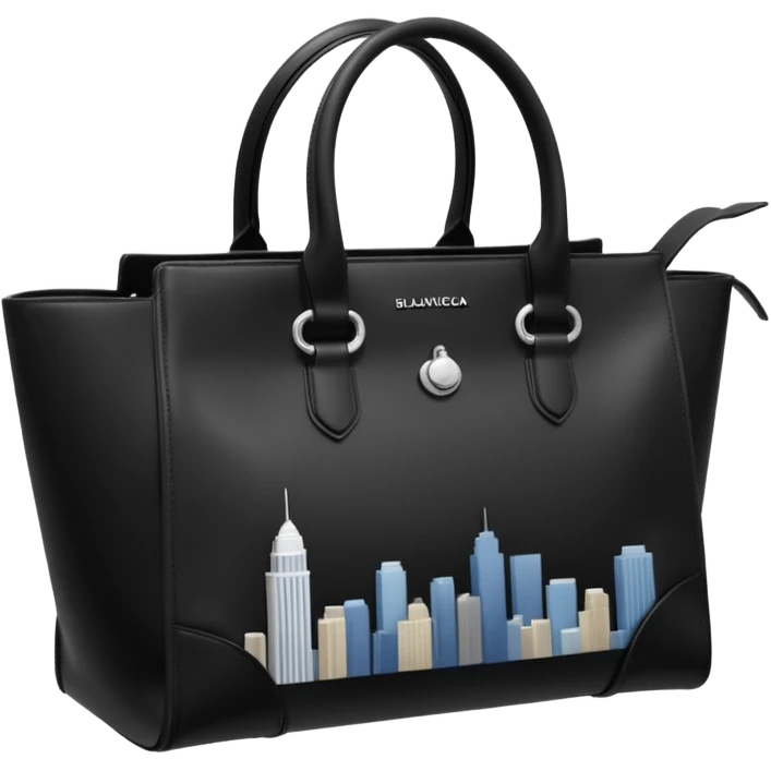 city tote bag from Balenciaga black with straps emoji