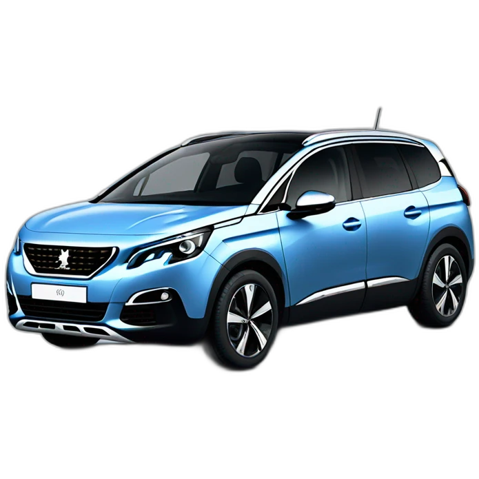 Blue Peugeot 5008 emoji