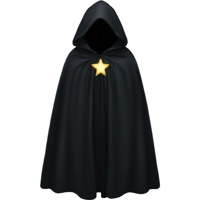 black starry cloak no person clothing emoji