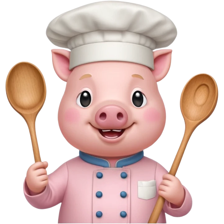 pink chef animal emoji