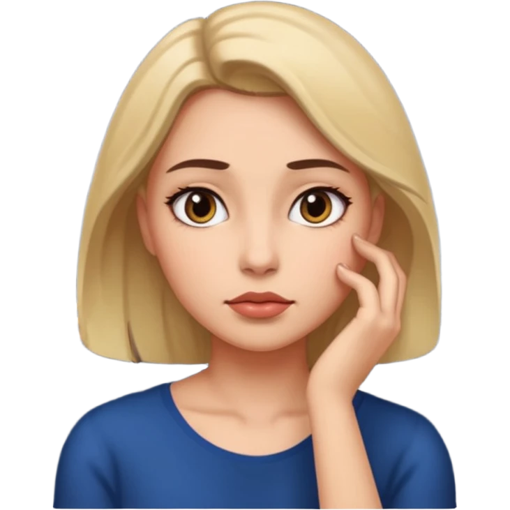 a woman with a pensive expression in a night scene emoji