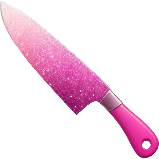 Pink ombré knife with glitter  emoji