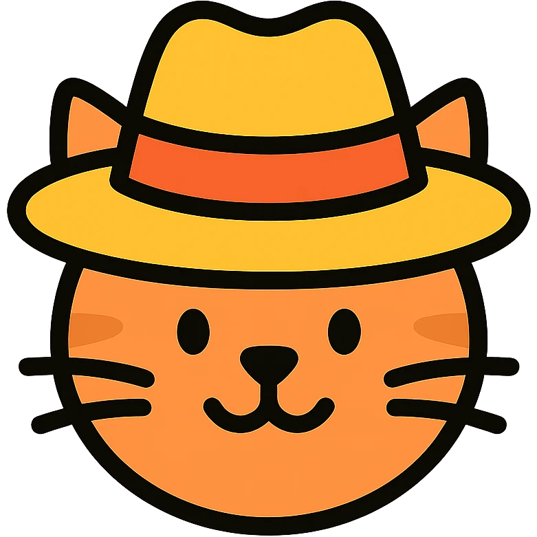 cat wearing a hat emoji
