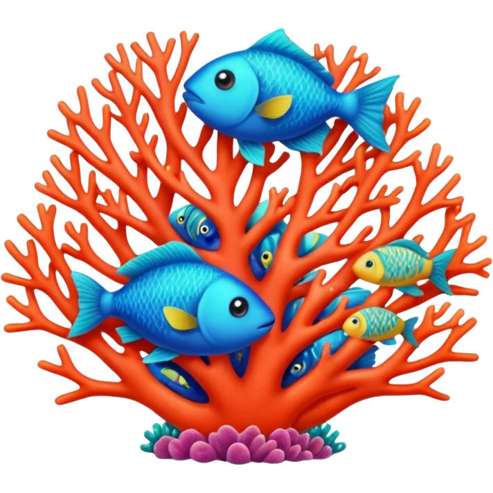 A colorful coral piece surrounded by tiny fish.


























































 emoji