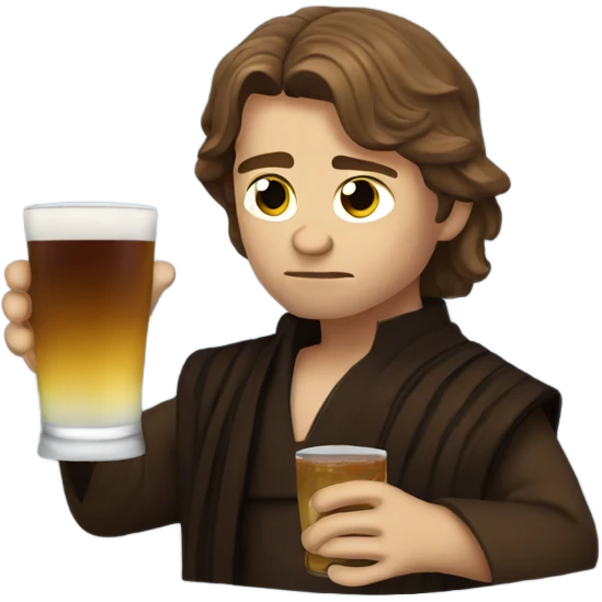 Anakin skywalker drinking emoji