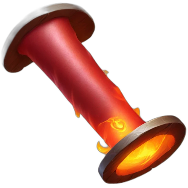 red glowing spell scroll emoji