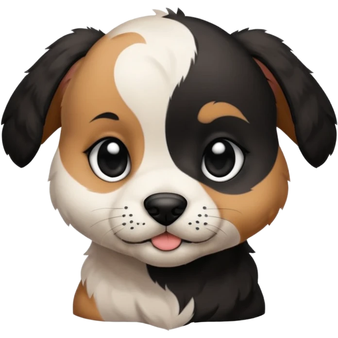 puppy with tattoo on its face emoji