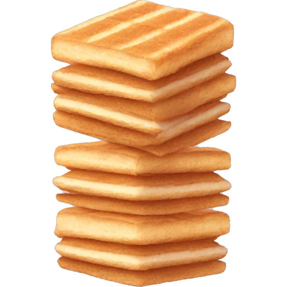 Wafer dessert with two rolls emoji