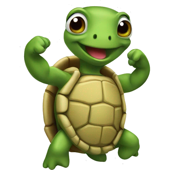 Dancing turtle emoji