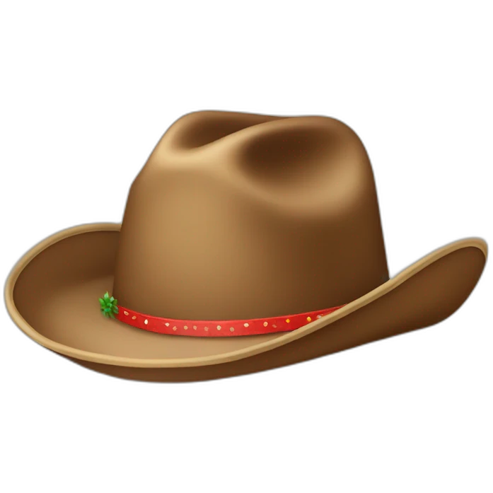 Christmas themed cowboy hat emoji
