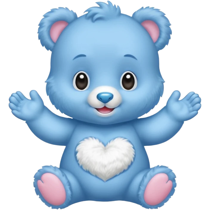 cute blue baby care bear emoji