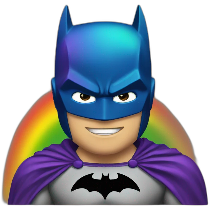 Batman gay rainbow emoji