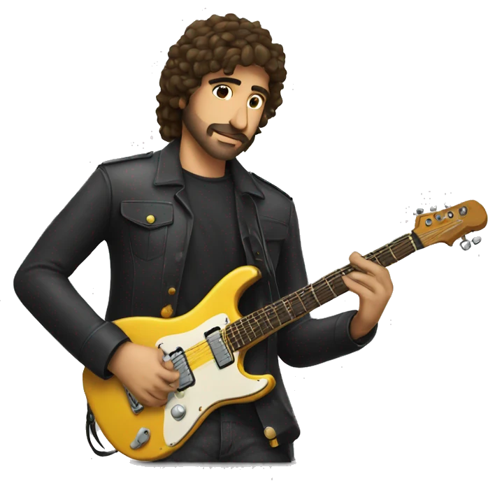 spanish dressed electric guitar player emoji
