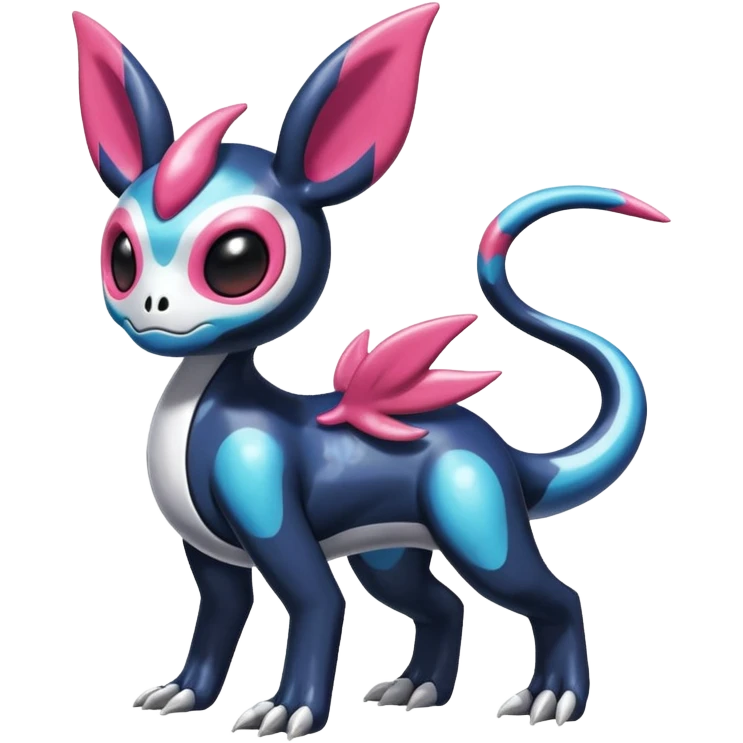 Shiny Duskull-Salandit-Sylveon-Fakémon-hybrid-creature (full body)  emoji