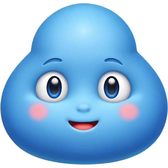 Cute blue emoji