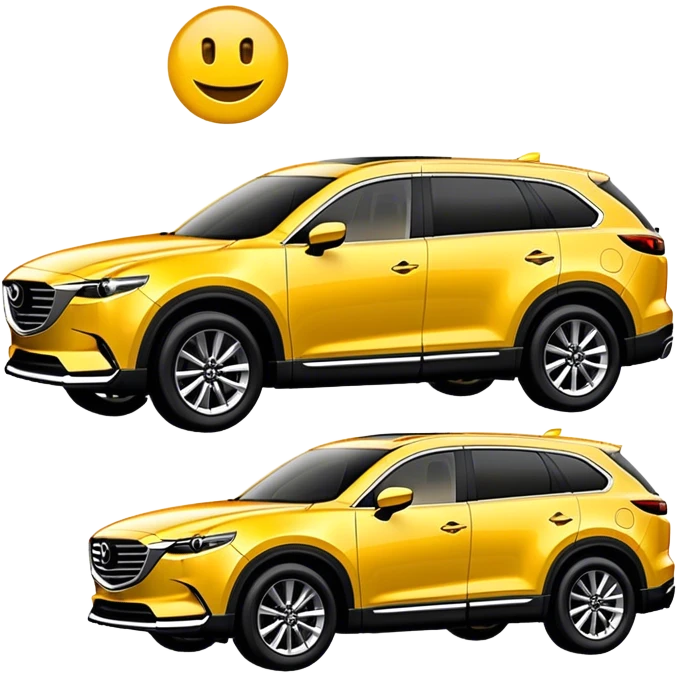 Mazda CX 90 in yellow  emoji