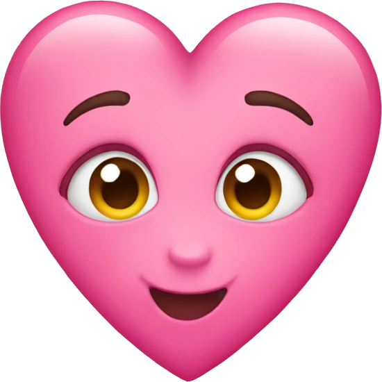 Cute pink heart emoji