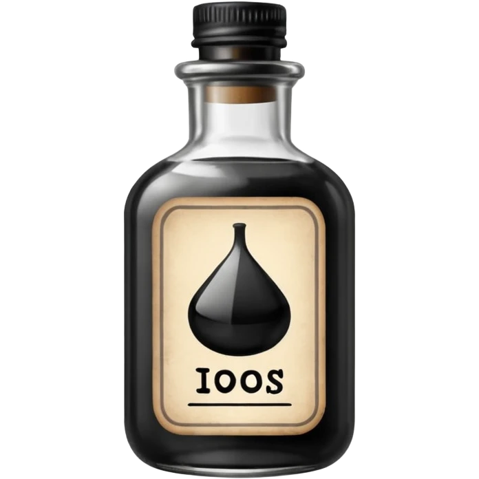 Ink bottle with label
 emoji