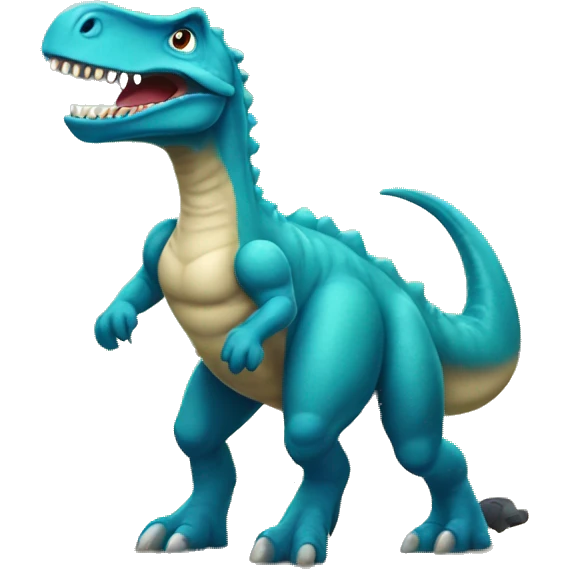 Dino in gym emoji
