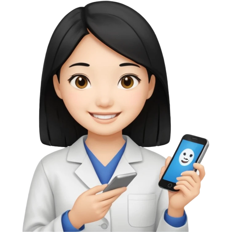 A Asin girl showing a test with 100% on it emoji