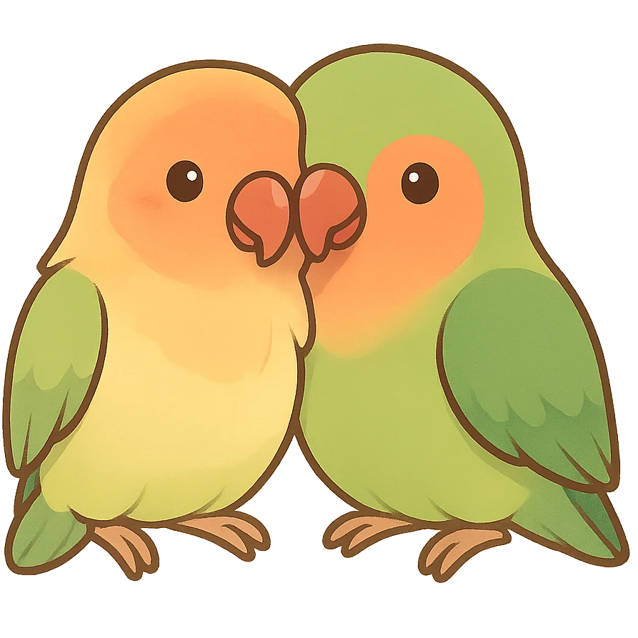 cute pair of lovebirds  emoji