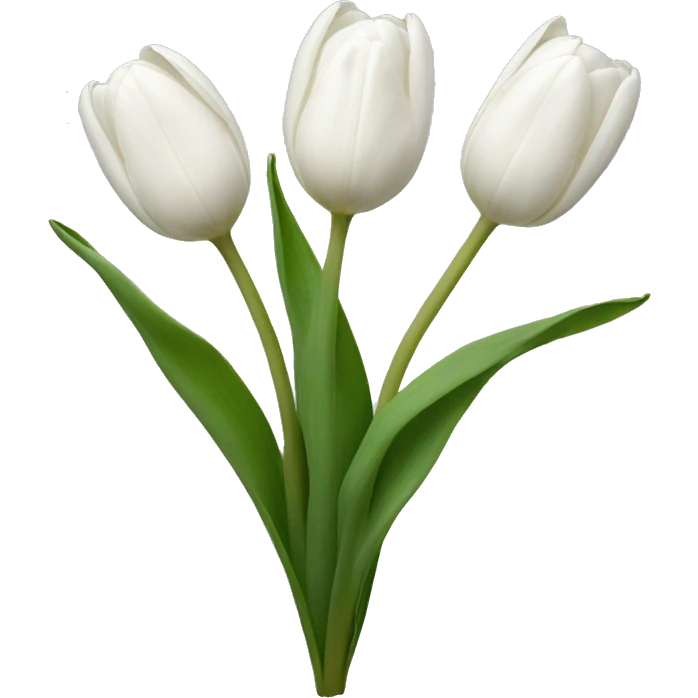 White tulips emoji