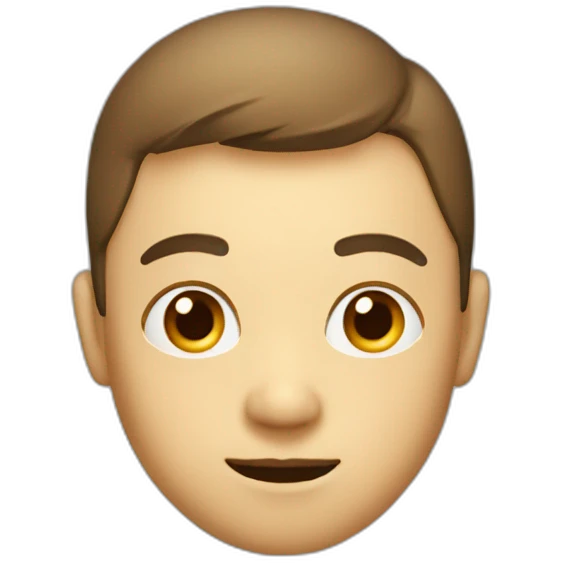 rounded head with big rounded noze emoji