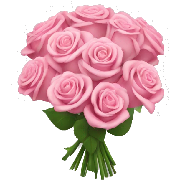 Bouquet of pink roses￼ emoji