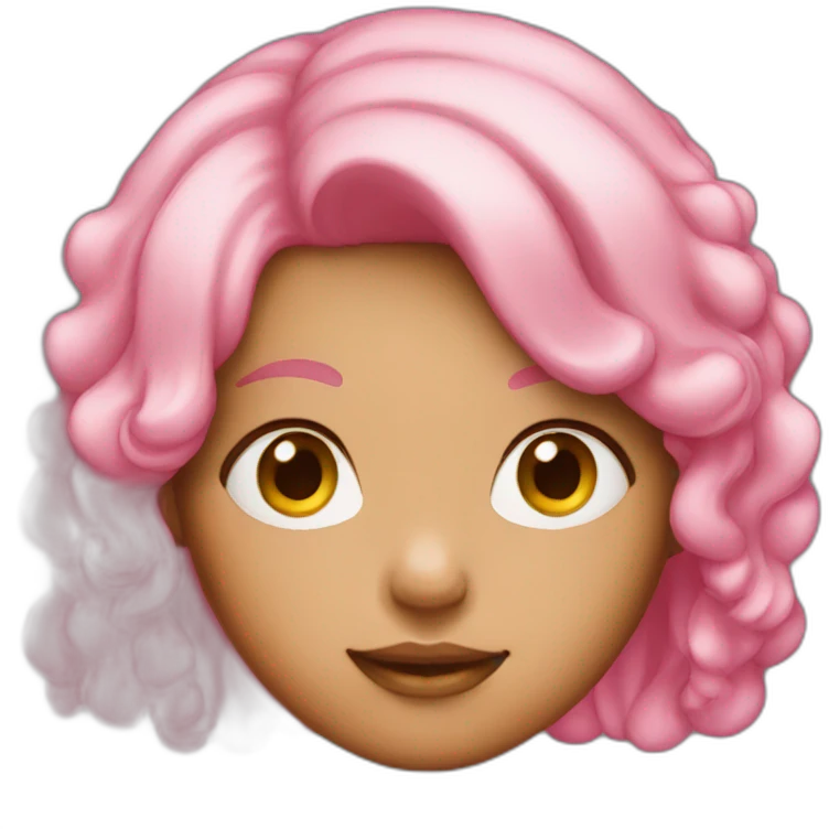 Girl with pink hair emoji