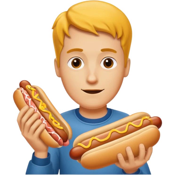 guy holding weiner in hand emoji