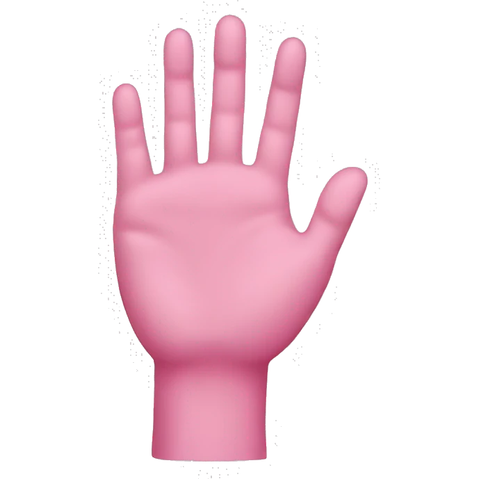 Hand with pink emoji