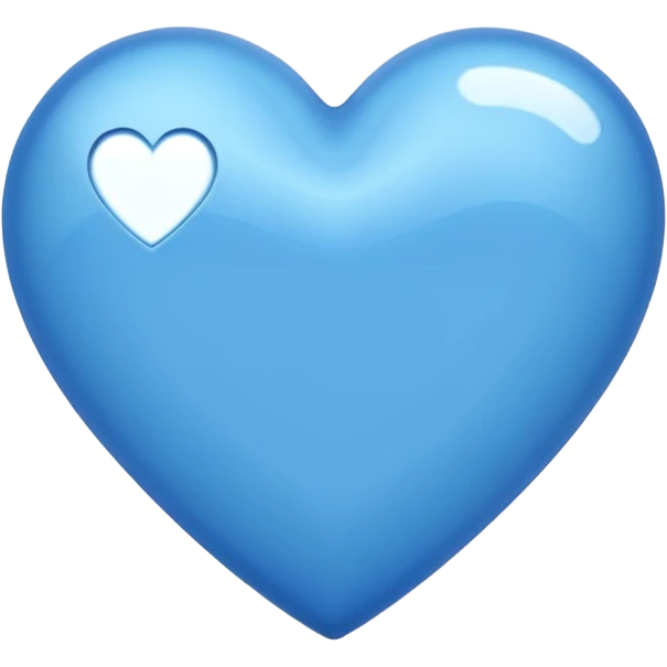 blue heart with a glossy finish emoji