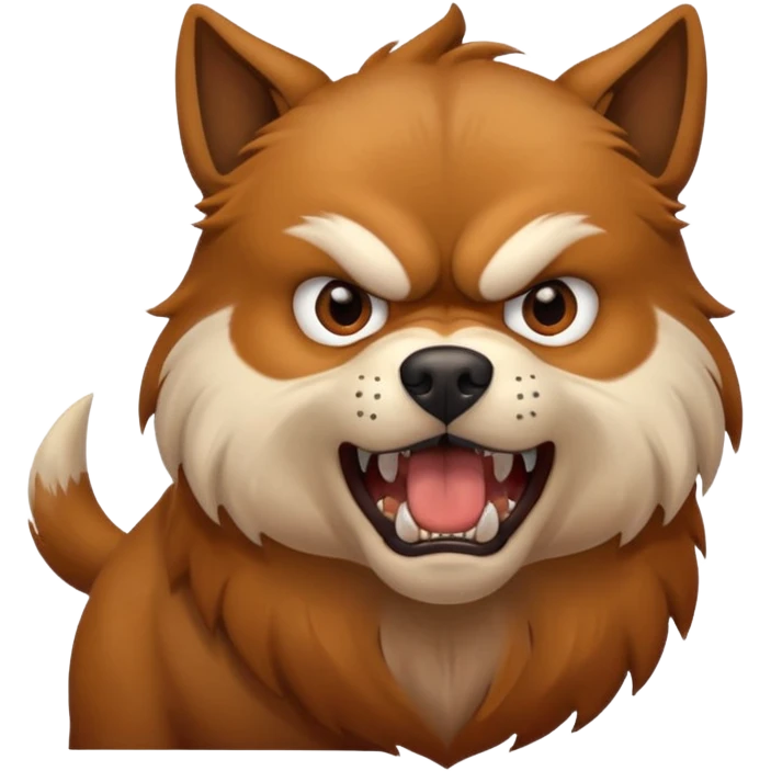 Aggressive dog emoji