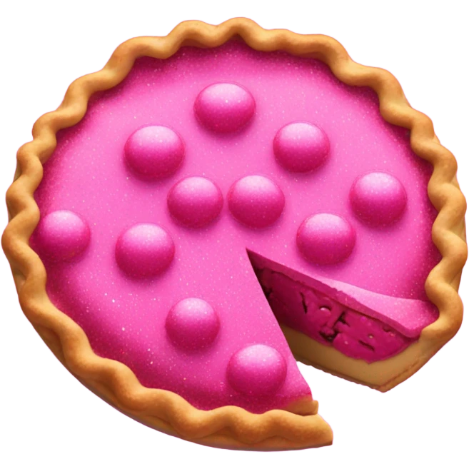 Hot pink pie with glitter  emoji