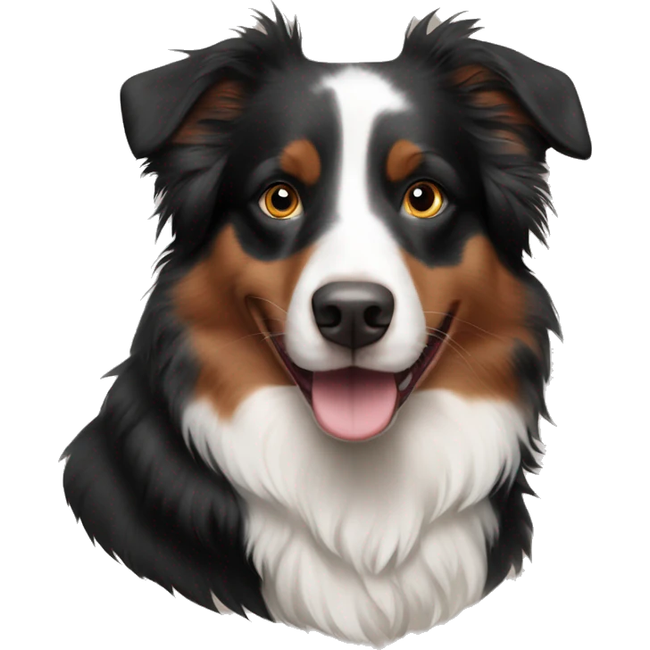 Red Tri Australian shepherd emoji
