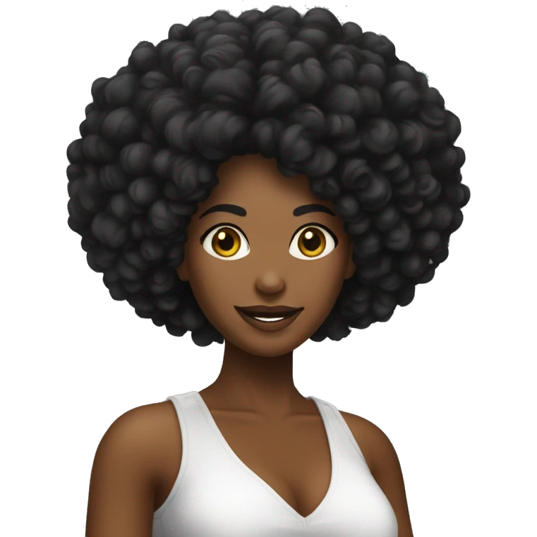 Mulher preta cabelo afro tocando bandolim escrito atrás clube do choro de Brasília. emoji